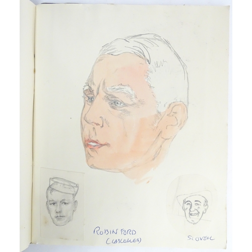 1863 - A 20thC artist's album of watercolours, pencil, ink and pastel drawings by Ivy Theresa Attwell (1898... 