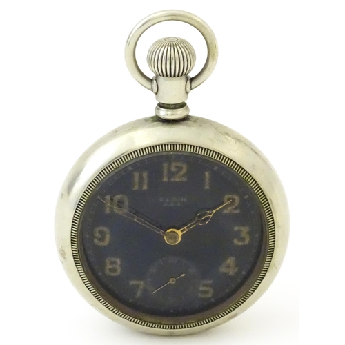 1188A - Militaria, First World War / WWI / World War 1 /  WW1 : a GSTP type pocket watch by Elgin, USA. The ... 