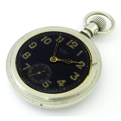 1188A - Militaria, First World War / WWI / World War 1 /  WW1 : a GSTP type pocket watch by Elgin, USA. The ... 
