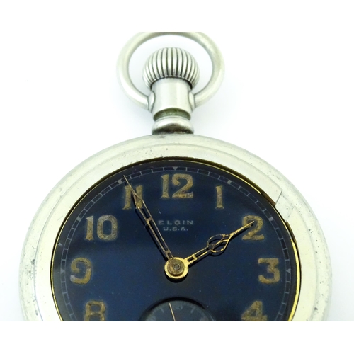 1188A - Militaria, First World War / WWI / World War 1 /  WW1 : a GSTP type pocket watch by Elgin, USA. The ... 