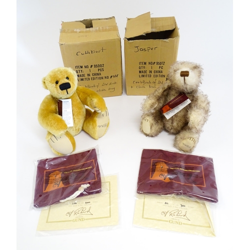 1292 - Toys: Two limited edition Gund mohair teddy bears from the Cliff Richard collection, comprising Jasp... 