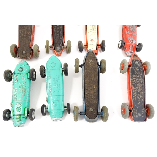 1293 - Toys: Nine assorted die cast scale model racing cars to include Dinky Toys: Alfa Romeo no. 232, Talb... 