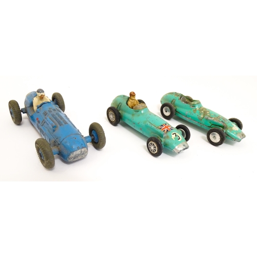1293 - Toys: Nine assorted die cast scale model racing cars to include Dinky Toys: Alfa Romeo no. 232, Talb... 