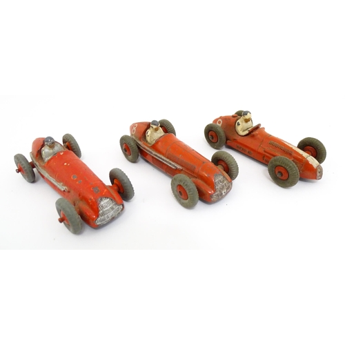 1293 - Toys: Nine assorted die cast scale model racing cars to include Dinky Toys: Alfa Romeo no. 232, Talb... 