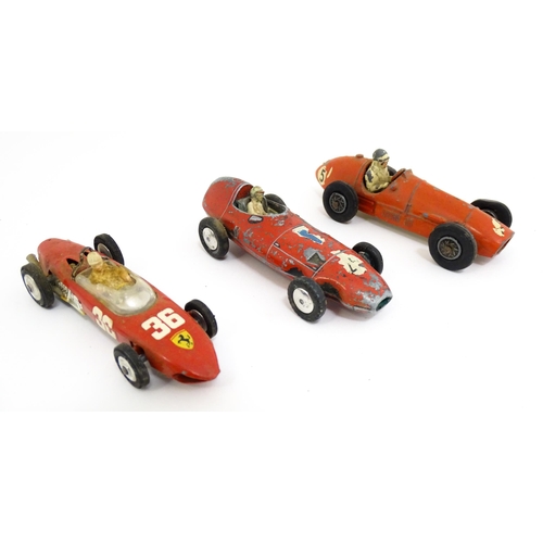 1293 - Toys: Nine assorted die cast scale model racing cars to include Dinky Toys: Alfa Romeo no. 232, Talb... 