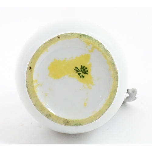 88A - A German Metzler & Ortloff vase with capercaillie bird detail. Approx. 8 3/4