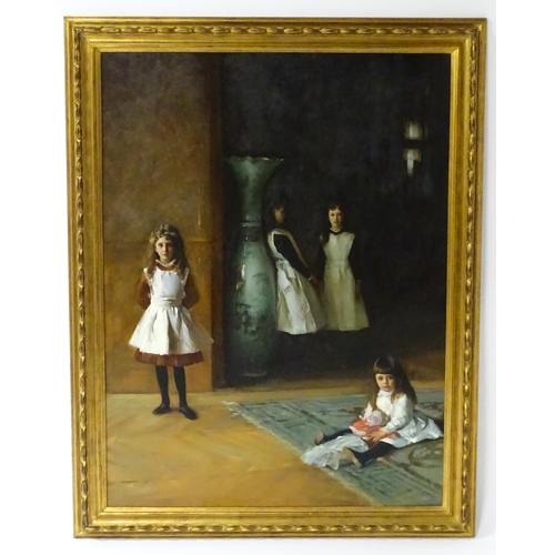 After John Singer Sargent (1856-1925), 20th century, Large oil on canvas, The Daughters of Edward Darley Boit. Approx. 48" x 35 3/4"