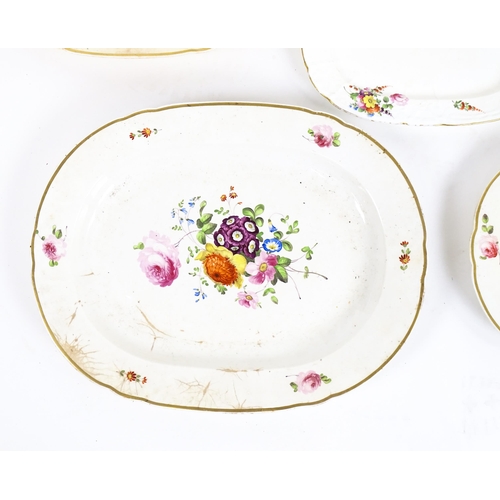 186 - A quantity of Bloor Derby wares to include serving dishes and tureen decorated with hand painted flo... 