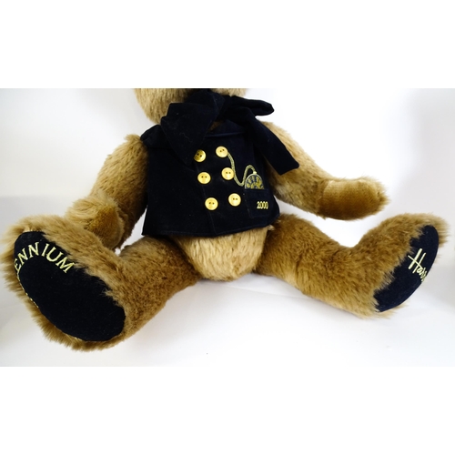 1292A - Toys: Five Harrods teddy bears to include Christmas Bear 2010, Millennium Bear, Christmas Bear 2007,... 