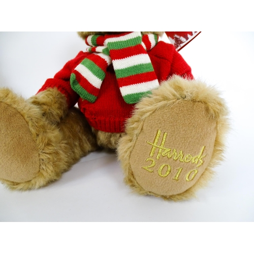 1292A - Toys: Five Harrods teddy bears to include Christmas Bear 2010, Millennium Bear, Christmas Bear 2007,... 