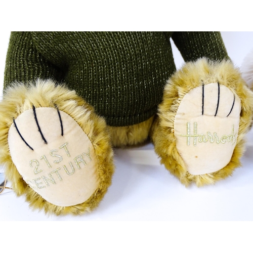 1292A - Toys: Five Harrods teddy bears to include Christmas Bear 2010, Millennium Bear, Christmas Bear 2007,... 
