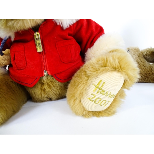 1292A - Toys: Five Harrods teddy bears to include Christmas Bear 2010, Millennium Bear, Christmas Bear 2007,... 