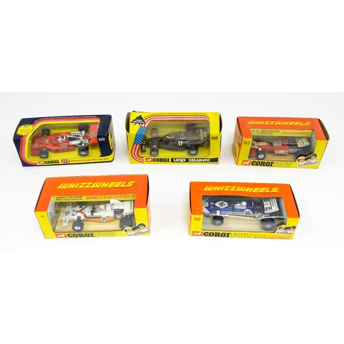 1294 - Toys: Five Corgi Toys die cast scale model Whizz Wheely racing cars comprising Surtees T. S. 9 F/1 R... 