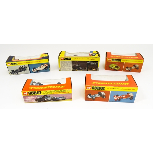1294 - Toys: Five Corgi Toys die cast scale model Whizz Wheely racing cars comprising Surtees T. S. 9 F/1 R... 