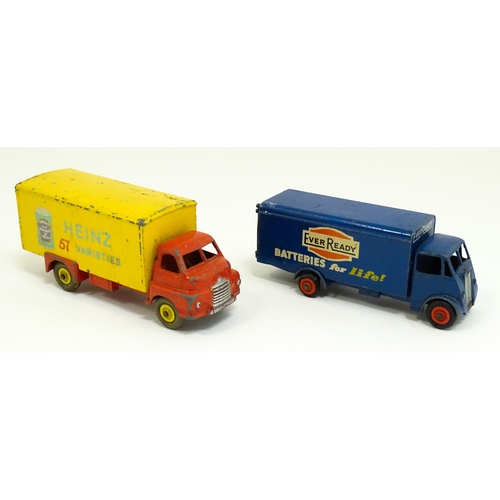 1295 - Toys: Two Dinky Supertoys die cast scale model vehicles comprising Big Bedford Heinz no. 923, and Gu... 