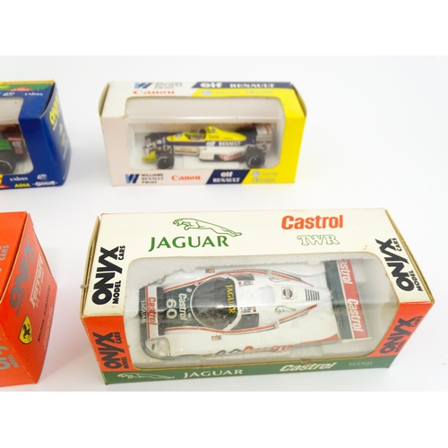 1297 - Toys: A quantity of Onyx scale model Formula 1 racing cars to include Williams Renault FW 14, Willia... 