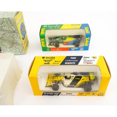 1297 - Toys: A quantity of Onyx scale model Formula 1 racing cars to include Williams Renault FW 14, Willia... 