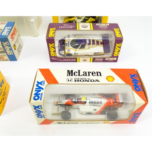 1297 - Toys: A quantity of Onyx scale model Formula 1 racing cars to include Williams Renault FW 14, Willia... 