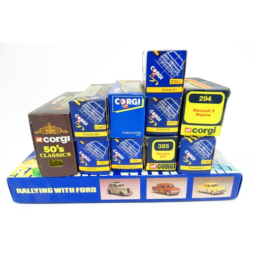 1298 - Toys: A quantity of boxed Corgi Toys die cast scale model cars, to include Renault 5 Alpine, Porsche... 