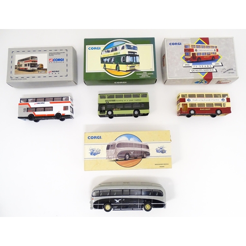 1299 - Toys: A quantity of boxed Corgi Toys die cast scale model buses / coaches comprising Corgi Classics ... 
