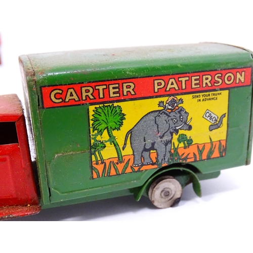1300 - Toys: A quantity of vintage toys to include Teletone, a die cast scale mode Dinky Toys Routemaster B... 