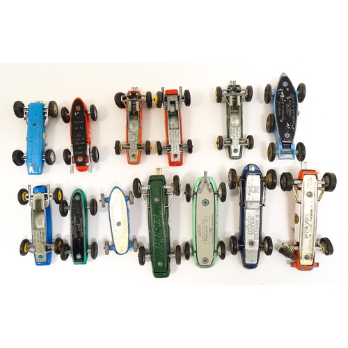 1302 - Toys: A quantity of assorted die cast scale model racing cars, makers to include Corgi Toys: Lotus-C... 