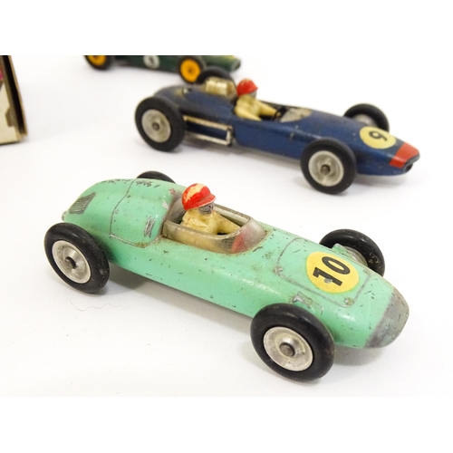 1302 - Toys: A quantity of assorted die cast scale model racing cars, makers to include Corgi Toys: Lotus-C... 