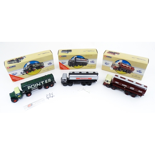 1305 - Toys: Three Corgi Toys die cast scale model tankers comprising Pointer Scammell Highwayman & Tanker ... 