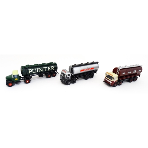 1305 - Toys: Three Corgi Toys die cast scale model tankers comprising Pointer Scammell Highwayman & Tanker ... 
