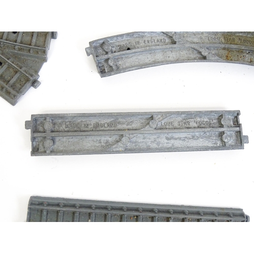 1320 - Toys: A tinplate Tri-ang Hi-way Milk Float / truck with milk bottles. Approx. 13 3/4