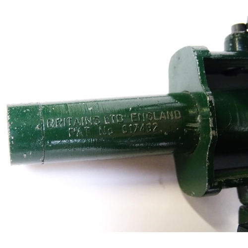 1320 - Toys: A tinplate Tri-ang Hi-way Milk Float / truck with milk bottles. Approx. 13 3/4