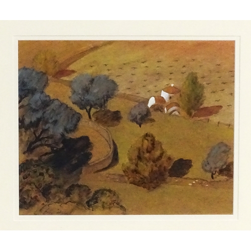 1763 - Eric Hains (1913-2005), Watercolour, Tomb in the Garden of the Mosque in Rhodes. Signed lower left a... 