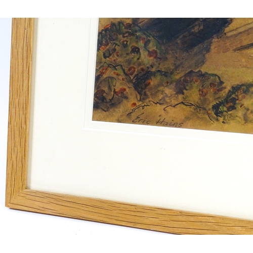 1763 - Eric Hains (1913-2005), Watercolour, Tomb in the Garden of the Mosque in Rhodes. Signed lower left a... 