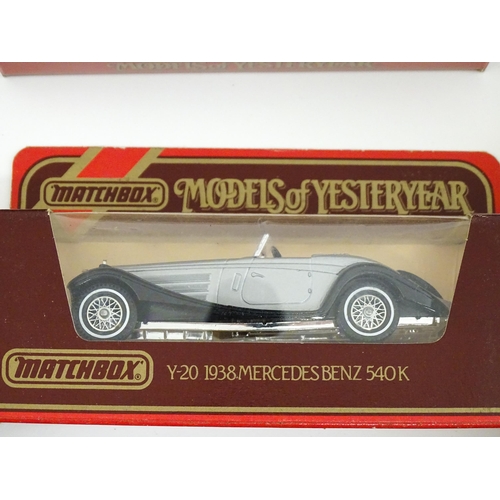 1304 - Toys: A quantity of die cast scale model Matchbox Models of Yesteryear vehicles comprising Y16 1960 ... 