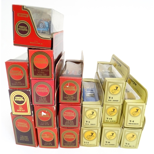 1304 - Toys: A quantity of die cast scale model Matchbox Models of Yesteryear vehicles comprising Y16 1960 ... 