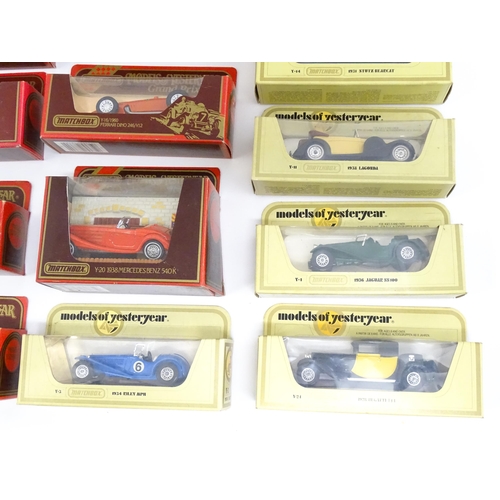 1304 - Toys: A quantity of die cast scale model Matchbox Models of Yesteryear vehicles comprising Y16 1960 ... 