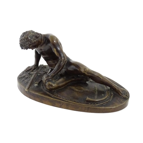 1016 - A Grand Tour style cast bronze sculpture of the Dying Gaul after the Antique. Approx. 11
