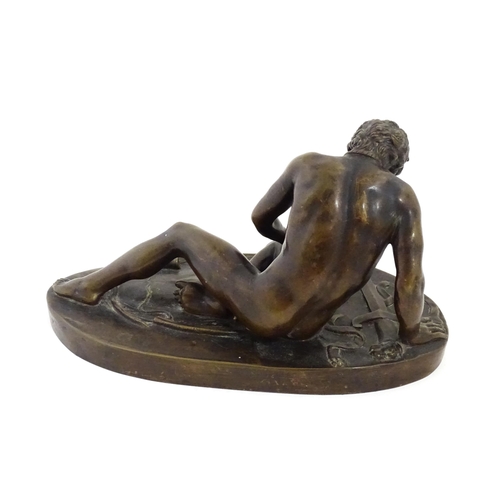 1016 - A Grand Tour style cast bronze sculpture of the Dying Gaul after the Antique. Approx. 11