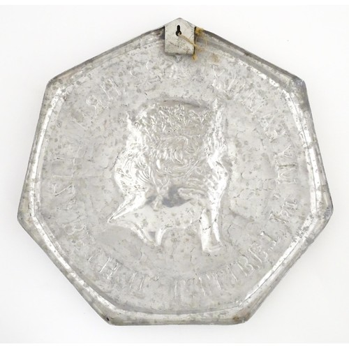 1 - A novelty satirical wall hanging formed as a 50p / fifty pence piece. Marked 'Lilibet 1st - My famil... 