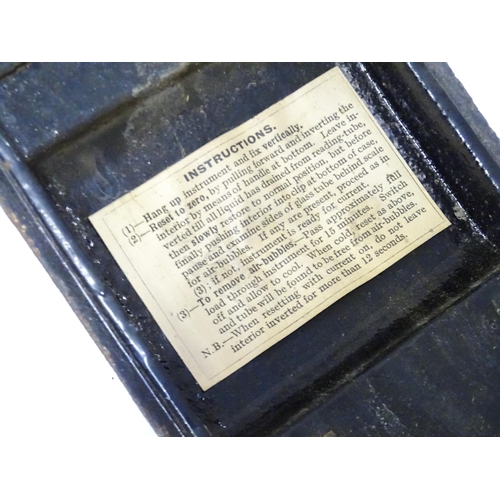 17 - Two 1920s Wright's Patent electrical demand indicator boxes (industrial consumption meters.) Each ap... 