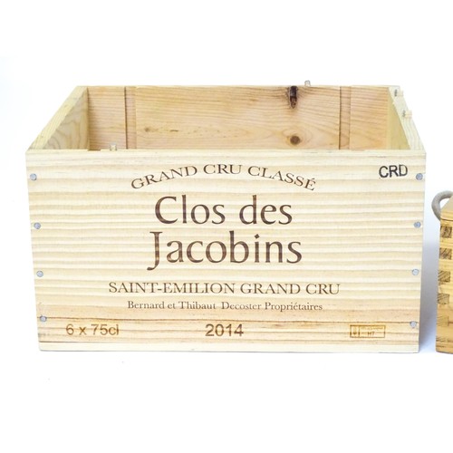 18 - Three wooden wine boxes / crates. The largest approx. 27