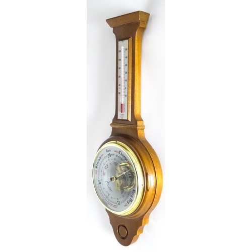 19 - A 20thC Shortland Instruments aneroid barometer. Approx. 22 1/2