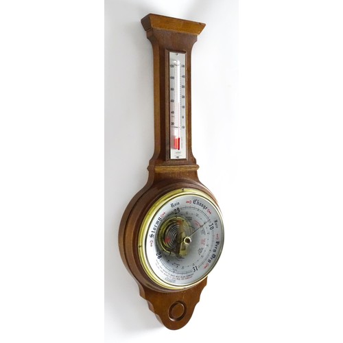 19 - A 20thC Shortland Instruments aneroid barometer. Approx. 22 1/2