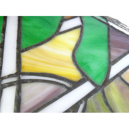 27 - A stained glass pendant light shade, in the Tiffany style. Approx. 26