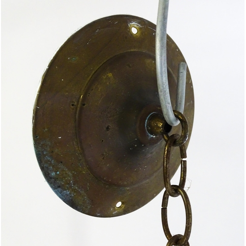 27 - A stained glass pendant light shade, in the Tiffany style. Approx. 26