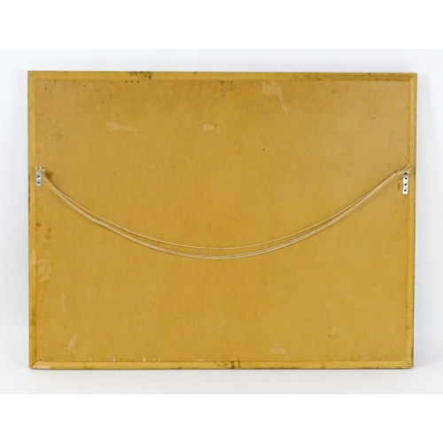 32 - A modern mirror with a gilt moulded frame and bevelled glass centre. 52