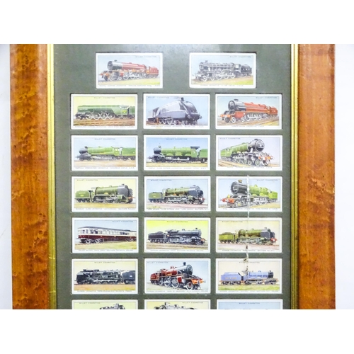 34 - A double sided frame displaying pictorial cigarette cards. Comprising numbers 1-50 of Wills Cigarett... 