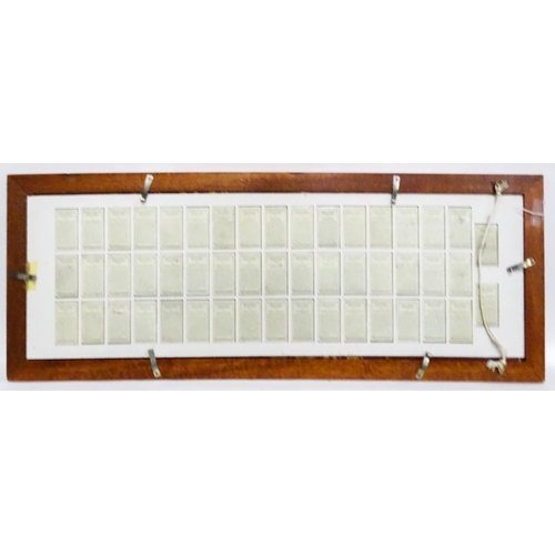 34 - A double sided frame displaying pictorial cigarette cards. Comprising numbers 1-50 of Wills Cigarett... 