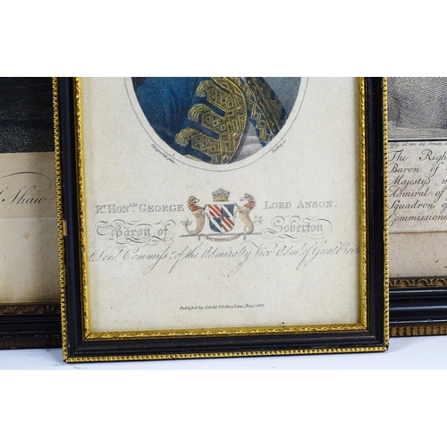 37 - Five assorted 18th & 19thC engravings to include a stipple engraving after Joshua Reynolds depicting... 