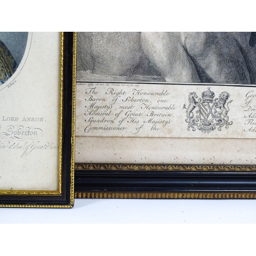 37 - Five assorted 18th & 19thC engravings to include a stipple engraving after Joshua Reynolds depicting... 